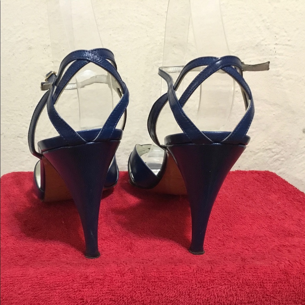 Garolini Women Sz 9M Blue Leather Sexy Sandals EUC - Picture 4 of 8